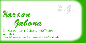 marton gabona business card